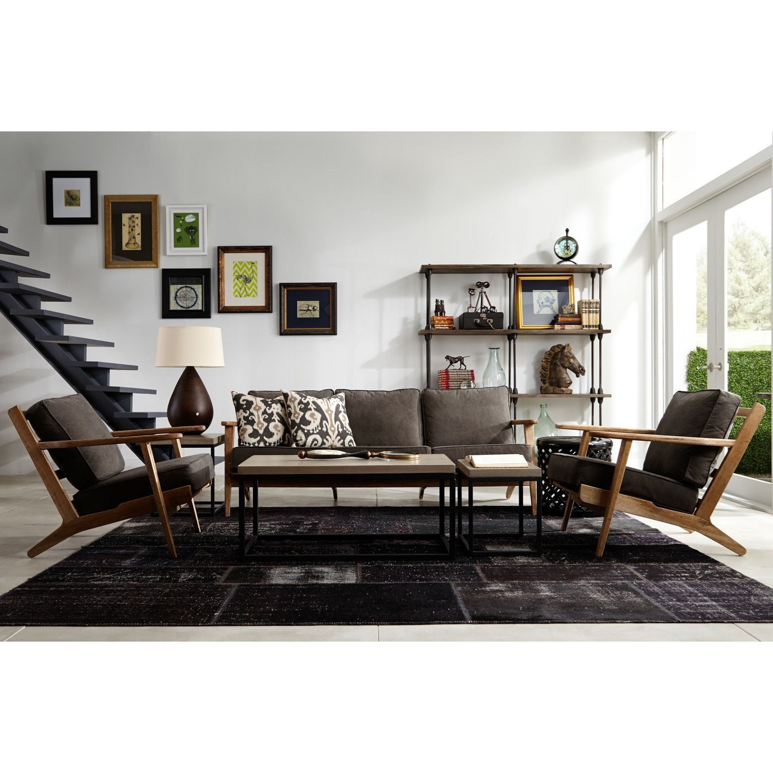 Four Hands Irondale CIRD 72K6 H9 Brooks Lounge Chair Malouf Furniture Co. Upholstered Chairs